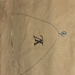 Repurposed LV charms in silver with necklace